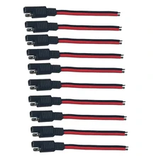 5PCS 15CM SAE 2 Pin Quick Connector Disconnect Plug 14AWG SAE Extension Cable Wire Harness for Motorcycle Generator Solar Panel