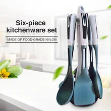 6 шт. набор кухонных принадлежностей инструменты для приготовления пищи нейлоновая лопатка ложка посуда дуршлаг лопатка ложка спагетти инструменты набор для приготовления пищи