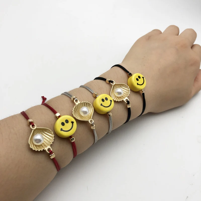 kbjw браслет Happy Smile ручной работы браслет Золотое качество Корейская шелковистая цепь Мягкая ручная цепочка для воодушевления