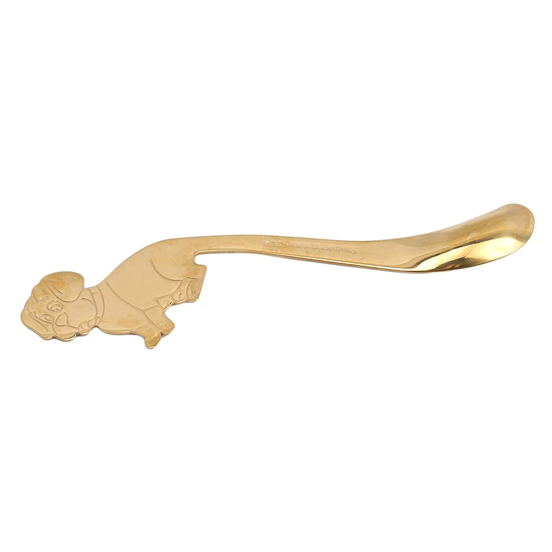 Gold Милая собачка с длинной ручкой, латте, ложки для льда, кофе, риса, ложка, Креативные кухонные аксессуары из нержавеющей стали - Цвет: Gold