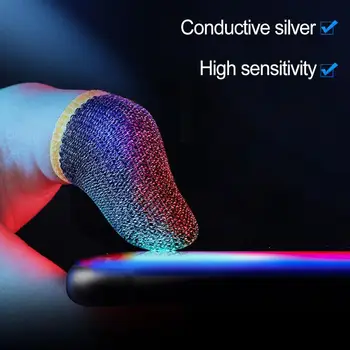 2Pcs Professional Sweat Proof Carbon Fiber Mobile Game Chicken Finger Sleeves Cots Breathable Thumb Protector For Xiaomi iPhone 1