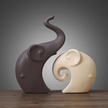 

MODERN ABSTRACT PORCELAIN ELEPHANT COUPLE MINIATURES CERAMIC LOVERS STATUE ELEPHANT DECOR GIFT CRAFT EMBELLISHMENT ACCESSORIES
