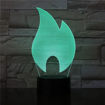 

Fast Delivery 3D Lamp Customized The Flame Personalized Present for Child Touch Sensor 7 Color with Remote Led Night Light Lamp