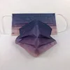 Disposible Adult Masks Gradient Color Face Shield Cover Printing Mouth Mask Solid Masks Green Blue Purple 3 Layer Fabric 4