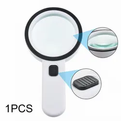 Lampe loupe LED détecteur de monnaie, loupe haute puissance Double couche HD lentille de verre optique outils d'appréciation 