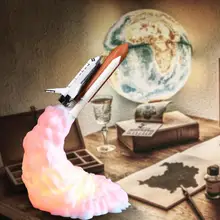 3D печать Космический Шаттл лампа перезаряжаемая съедобная разлагаемая пла здоровье 110-220 В нежный прикроватный ночной Светильник для спальни домашний декор