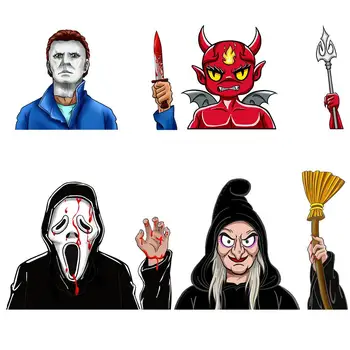 

Rear Vehicle Car Window Animated Moving Waving Wiper Blade Tag Decal Sticker & Hand Fit For Halloween Car Decoration Accessories