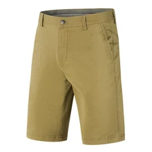 Летние мужские шорты Карго, повседневные шорты из хлопка, мужские шорты со средней талией до колена, тянущиеся шорты для мужчин размера плюс 31-42