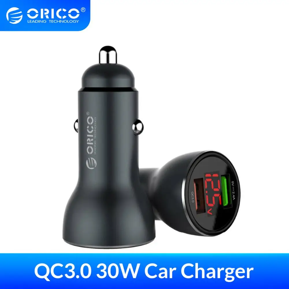 Умное автомобильное зарядное устройство ORICO Mini QC3.0 с USB 30 Вт|Зарядные устройства| |