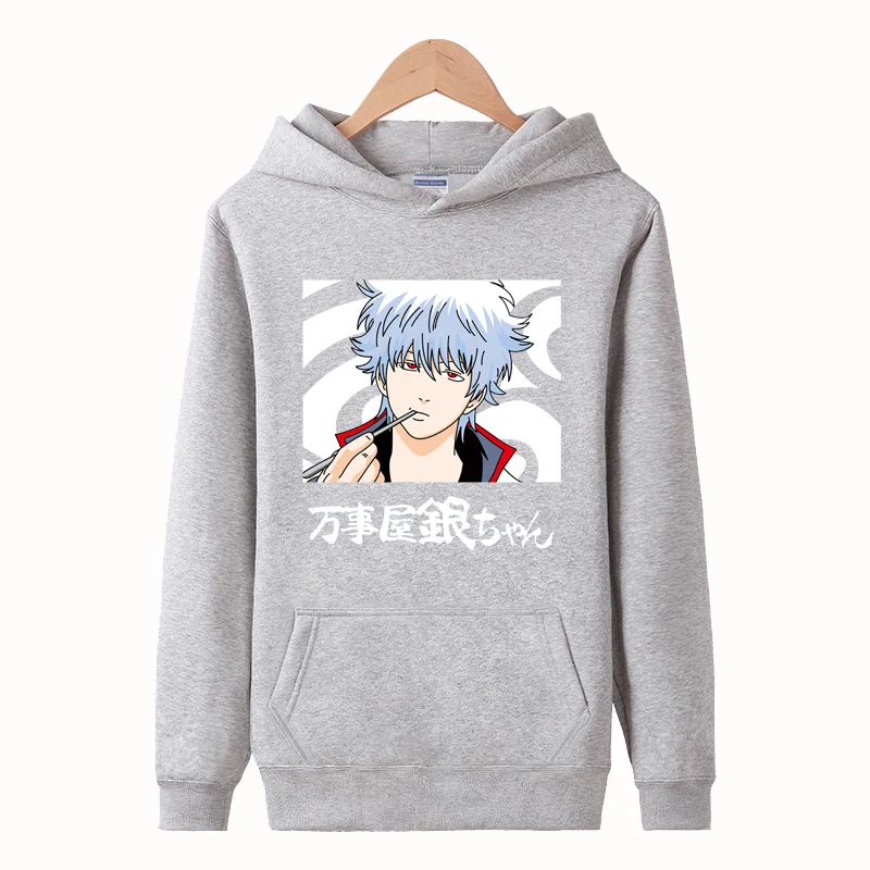 Высокое качество, унисекс, аниме, GINTAMA Sakata Gintoki, пуловер, толстовки, Sadaharu, куртка, GINTAMA Kagura, Повседневная Толстовка с капюшоном, куртка, пальто