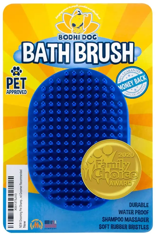 Cepillo de champú para mascotas, cerdas de goma de masaje relajante, peine de curry, adecuado para limpieza de perros y gatos, calidad profesional, nuevo