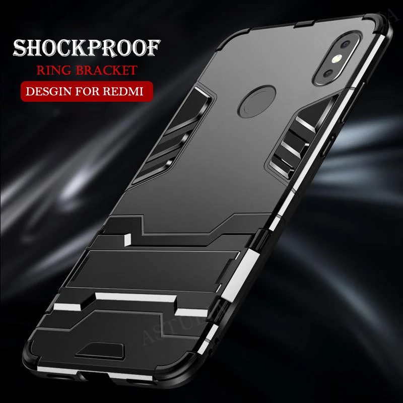 

Case For Xiaomi Redmi 5 plus Case Design Armor Shockproof Hybrid Hard stand Back Case For Redmi Note 7 6Pro 5A Bumper Cover Case