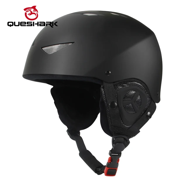 US $28.67 QUESHARK Full-covered Ski Helmet Integrally-molded Crashproof Snow Helmet Mesh Breathable Ear Warm 