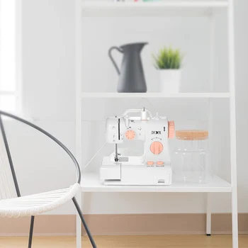 

New Electric Household Sewing Machine 2 Speed Adjustment with Light Foot Pedal Mini Sewing Machine Knitting Machine US EU UK Plu