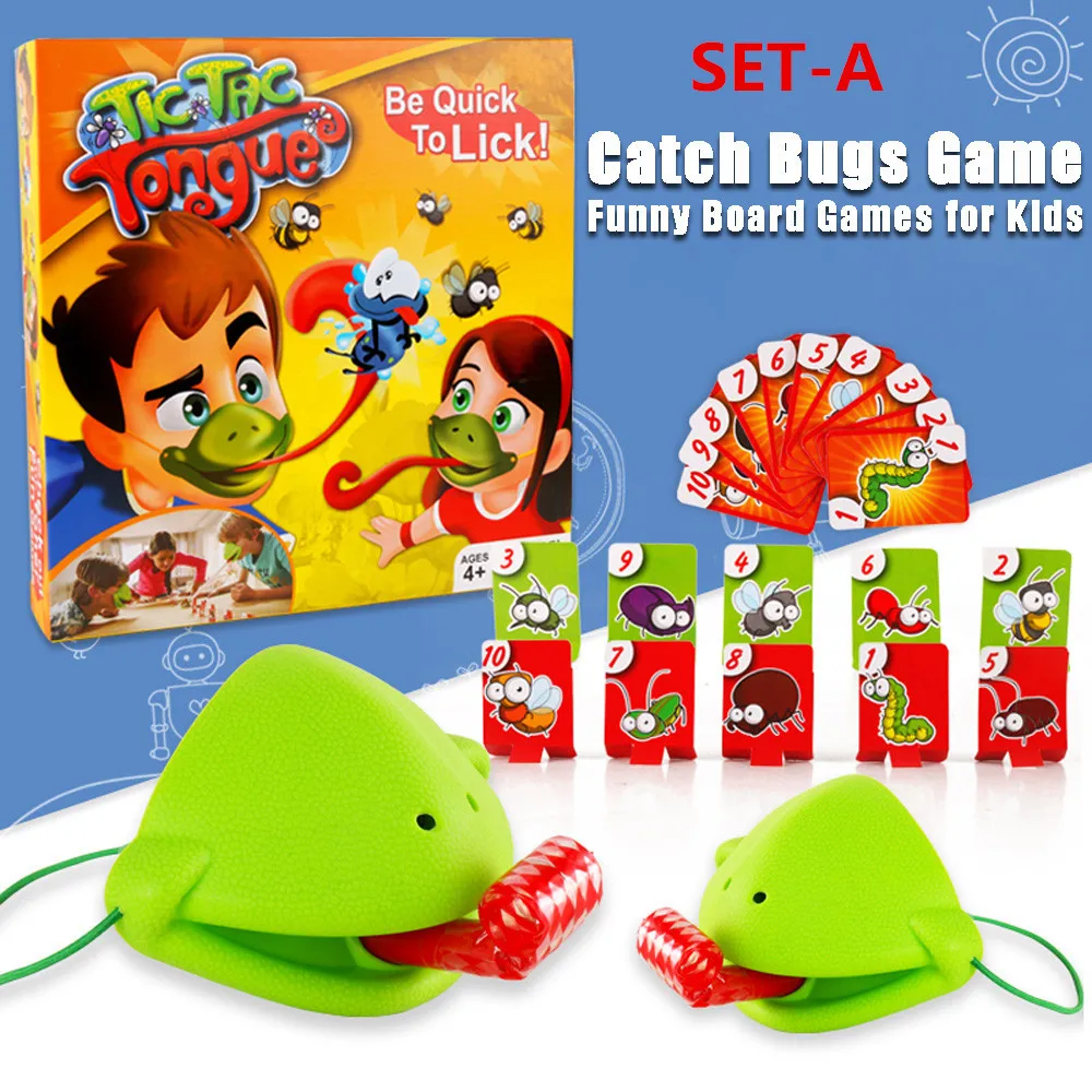 

Tic Tac Tongue Chameleon Mask Bug Catch Quickdraw Take Card-eat Pest Card Double Board Lick Gamegame Kids Family Xmas Gifts