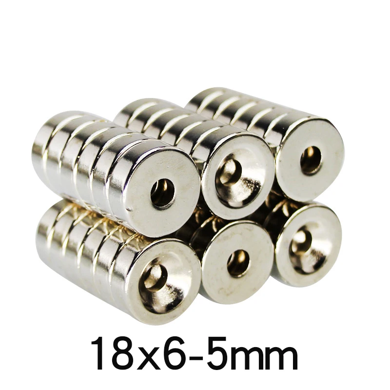 10 30 60 pcs 18x6 5 mm 18x6 hole 5mm Countersunk Neodymium Magnet 18 6 10-30-60-pcs-18x6-5-mm-18x6-hole-5mm-countersunk-neodymium-magnet-18-6