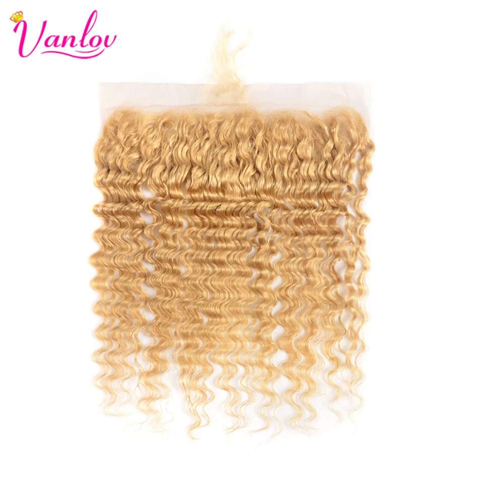 Vanlov Hair 613 человеческие волосы глубокие волнистые светлые пучки с фронтальными