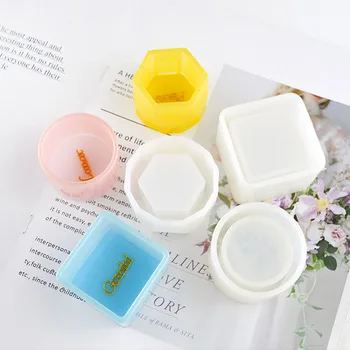 

3pcs Small Flowerpot UV Resin Silicone Mould for Storage Box Cake DIY Handmade Baking Mold Epoxy Resin for Jewelry Making