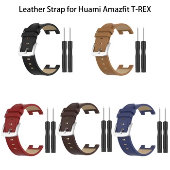 

Leather Strap for Amazfit T-REX Smart Watch Replaceable Accessories Watchband for Xiaomi Huami Amazfit T rex Bracelet Strap