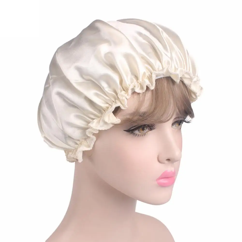 Yfashion Women Soft Sleeping Hats Salon Bonnet with Elastic Band Shower Bathing Cap Waterproof Show Hats for Hair Salon Home Yfashion Women Soft Sleeping Hats Salon Bonnet with Elastic Band Shower Bathing Cap Waterproof Show Hats for Hair Salon Home