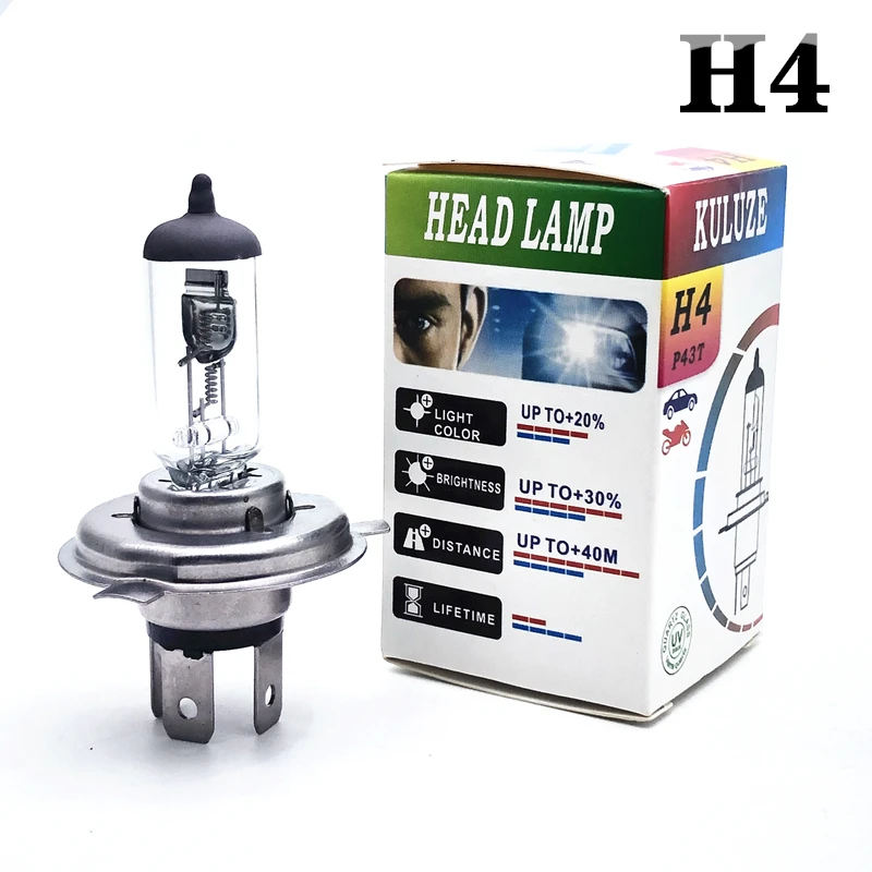 led fog light for car 2 Pcs H4 Halogen Bulb High Quality Headlight P43T 12V 60/55W High And Low Light Quartz 24V 70W Car Clear 3200K Head Lamp car light bulbs