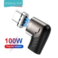 KUULAA – adaptateur magnétique USB Type C 100W, pour MacBook Pro, coude, connecteur de Charge, pour Huawei