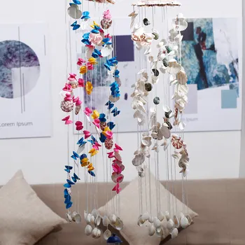 

2020 New Wind Chimes Bells Hanging Ornaments Style Home Crafts Garden Decoration Natural Shell Wind Chimes Birthday Gifts