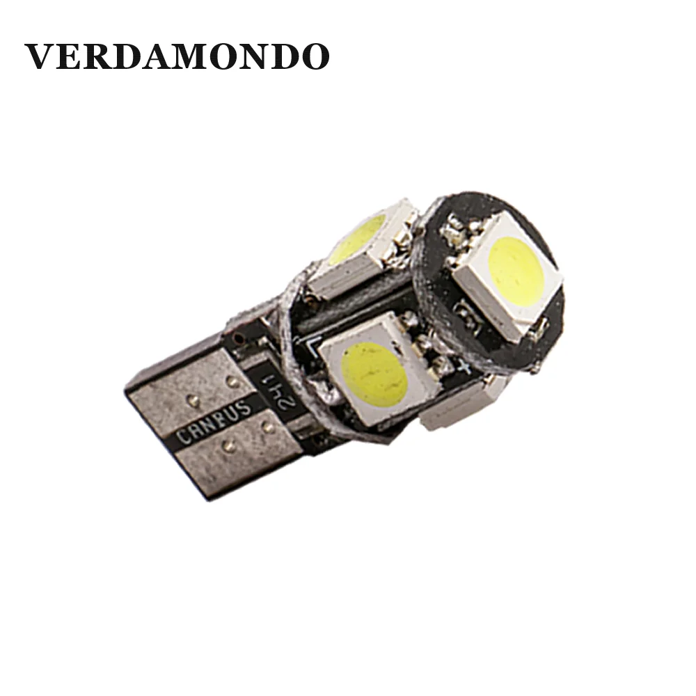 T10 W5W Canbus 5 Smd 5050 Led Car194 168 лампы без ошибок DC 12 В лампа с клиновидным цоколем декодер