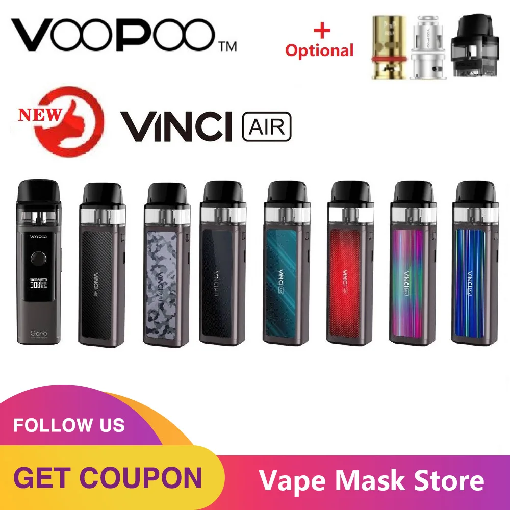 Лидер продаж! Оригинальный набор VOOPOO VINCI AIR Pod 900 мАч 4 мл встроенный вейп-набор chipBest