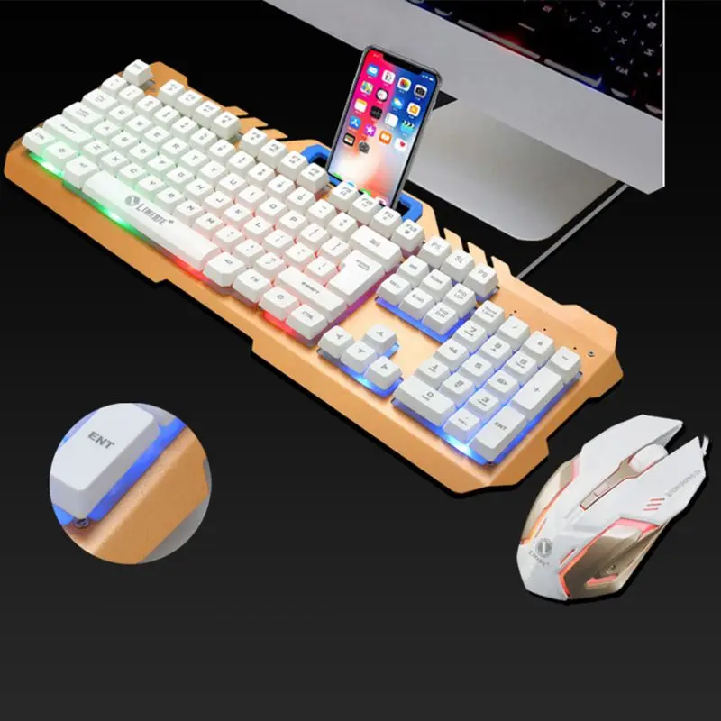 Светодиодный светильник Подсветка Gaming Keyboard и проводной Мышь комбинированный