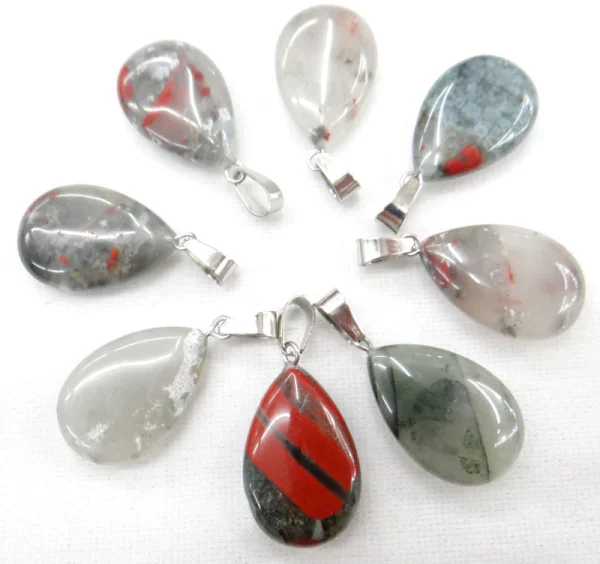 

Wholesale 24pcs/lot high quality natural stone water drop shape agates pendant for DIY Jewelry Making pendants Accessories