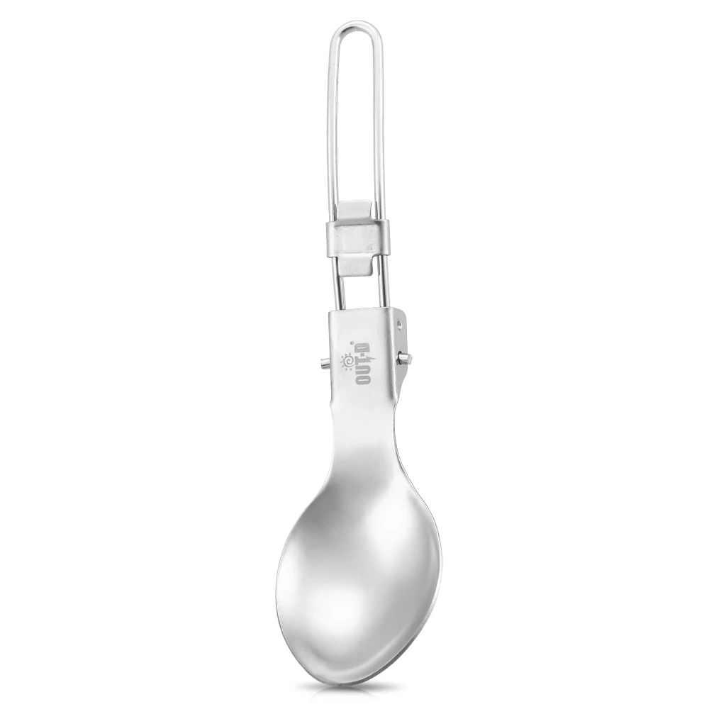 Титановая Складная ложка Spork резак нож походная посуда для кемпинга столовая ложка Beaf Мясорубка фруктовая Вилка десертная чайная ложка