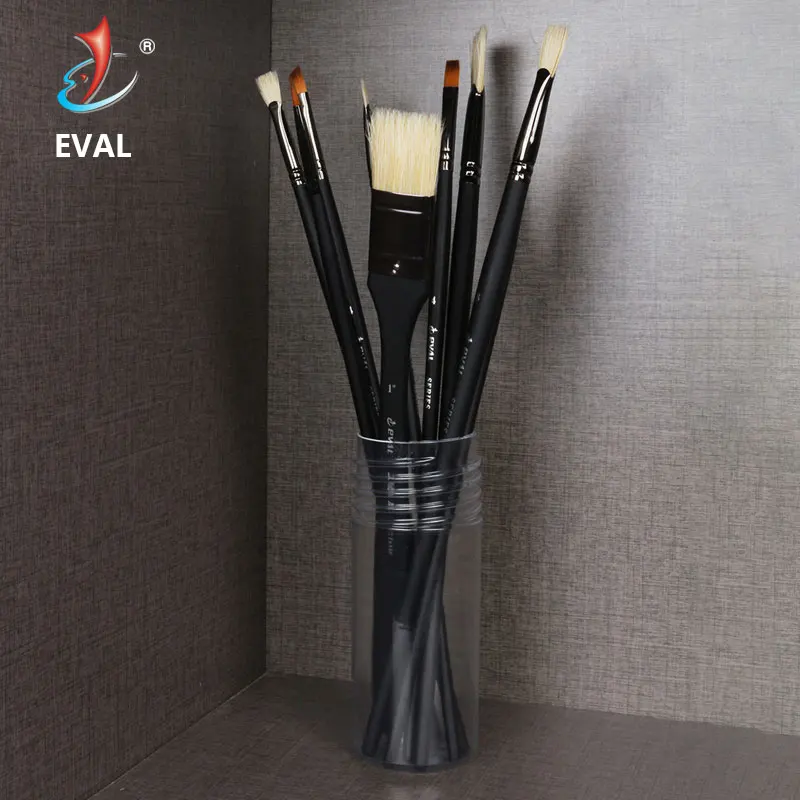 Eval Raccoon Hair Paint Brush Set 6PCS Birch Handle Artist Brushes for Canvas  Painting Acrylic Oil Gouache Paint Supplies