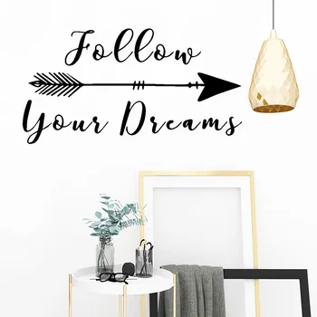

Exquisite Follow Your Dream Vinyl Wallpaper For Baby Kids Rooms Decor Home Party Decor Wallpaper