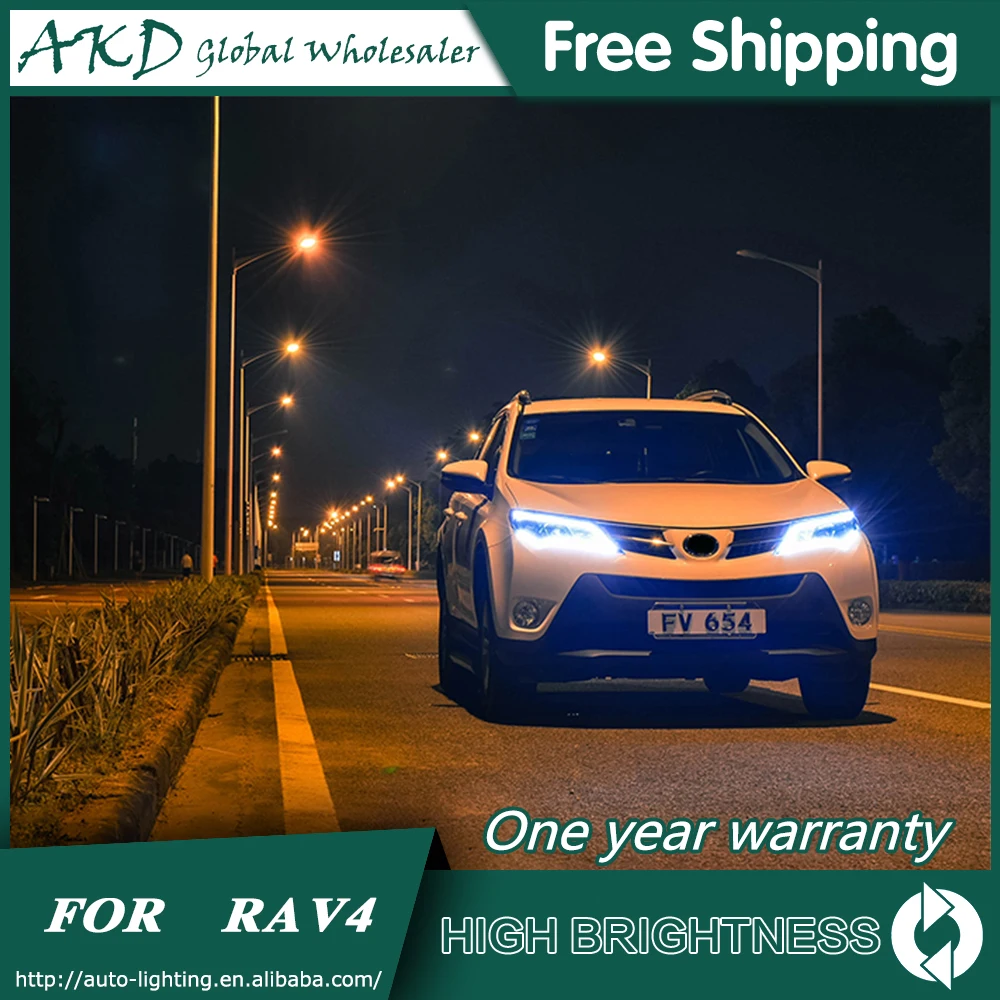 Фары для автомобиля Toyota RAV4- DRL дневные ходовые огни головная лампа светодиодный Биксеноновая лампа Противотуманные фары тюнинг автомобильный аксессуар