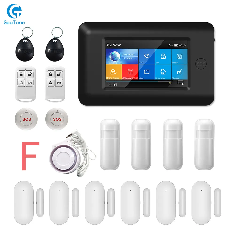 GT-014-GSM-PG106-F DHL приложение пульт дистанционного управления PG106 wifi+ GSM gprs беспроводной дом/Компания охранная сигнализация для Android и iOS - Цвет: GT-014-GSM-PG106-F