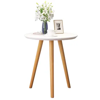 

Nordic Small Coffee Table Simple Modern Creative White Balcony Small Round Table Round Bedside Table Ins Wind Sofa Corner Table