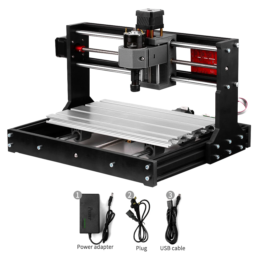 KKMOON CNC 3018 Pro GRBL управление DIY Мини ЧПУ машина 3 оси Pcb фрезерный станок древесины маршрутизатор гравер с автономным управлением Лер - Цвет: UK without laser