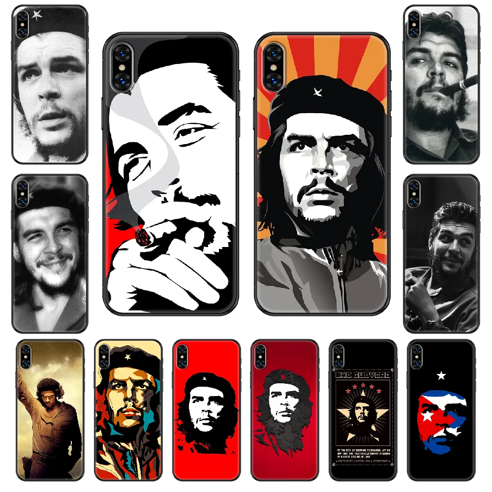 Che Guevara Cuba Leader Phone Case Cover Hull For iphone 5 5s se 2 6 6s 7 8 12 mini plus X XS XR 11 PRO MAX black trend Etui | Мобильные
