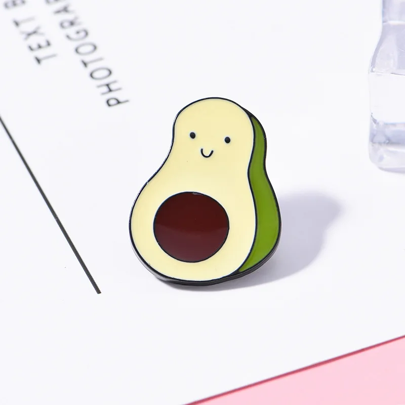 

New fashion cartoon Avocado enamel Pins Cute brooch
