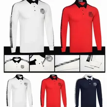 Мужская спортивная одежда для гольфа с длинными рукавами; футболка; 3 цвета;