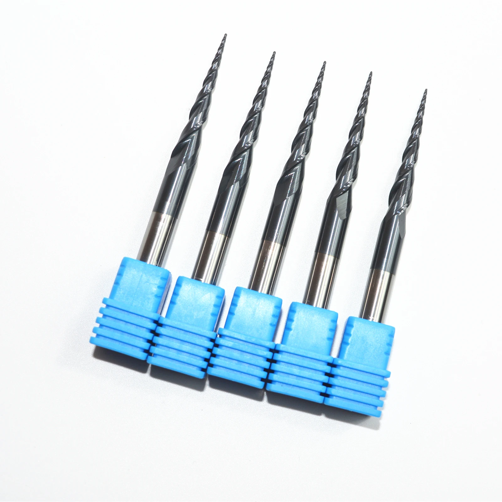 shipping-5PCS, R0.25* D6* 30,5* 75L, HRC55 Вольфрам карбида вольфрама с покрытием Алюминий Покрытие tialn конус сверла со сферическим концом, штырь и конус, по дереву