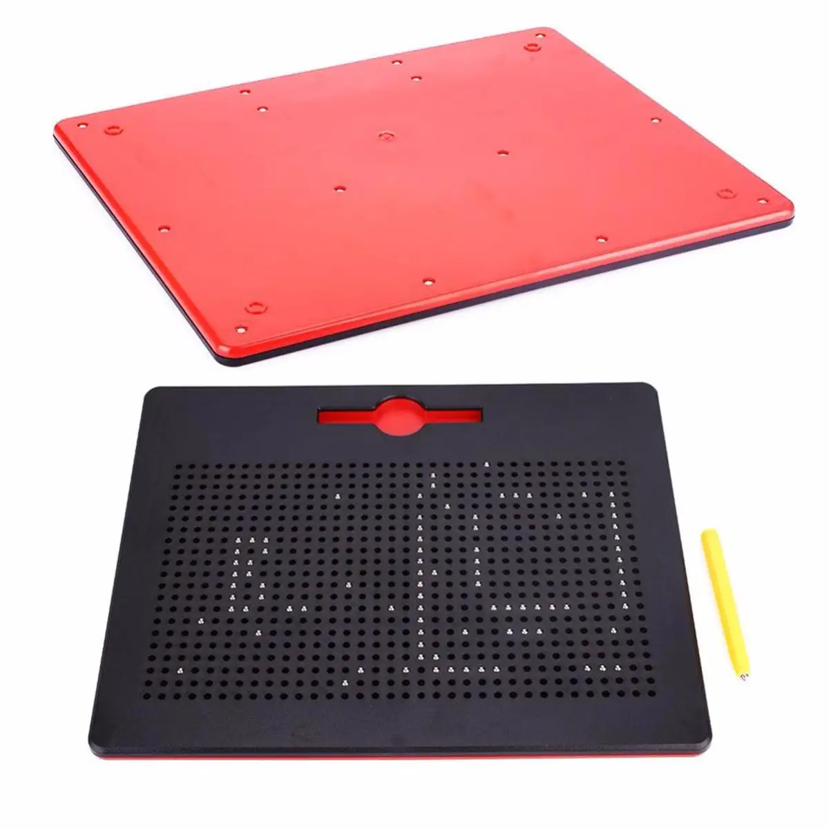 Billig 33,5x25,5 cm Magnetic Tablet Magnet Pad Zeichnung Bord Stahl Bead Stylus Stift Lernen Pädagogisches Schreiben Spielzeug für Kinder geschenk