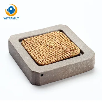 

Japanese Stoneware Pot Handmade Rattan Dry Bubble Drainage Tray Water Storage Kung Fu Tea Set Board Tea Cup Mat Ceremony Tools