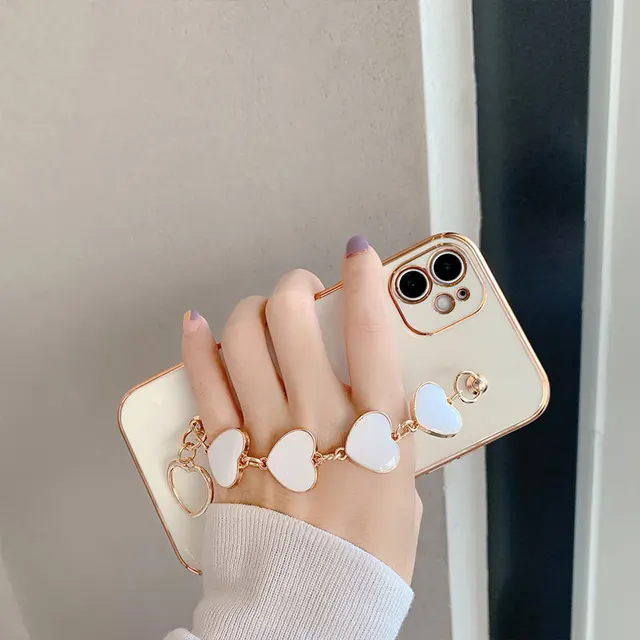 Funda de teléfono con pulsera de muñeca para OPPO A54S, A54, 4G, 5G, funda  de lujo con cadena de corazón chapada para OPPO A54S, funda A 54S, A54,  A16, A16S - AliExpress