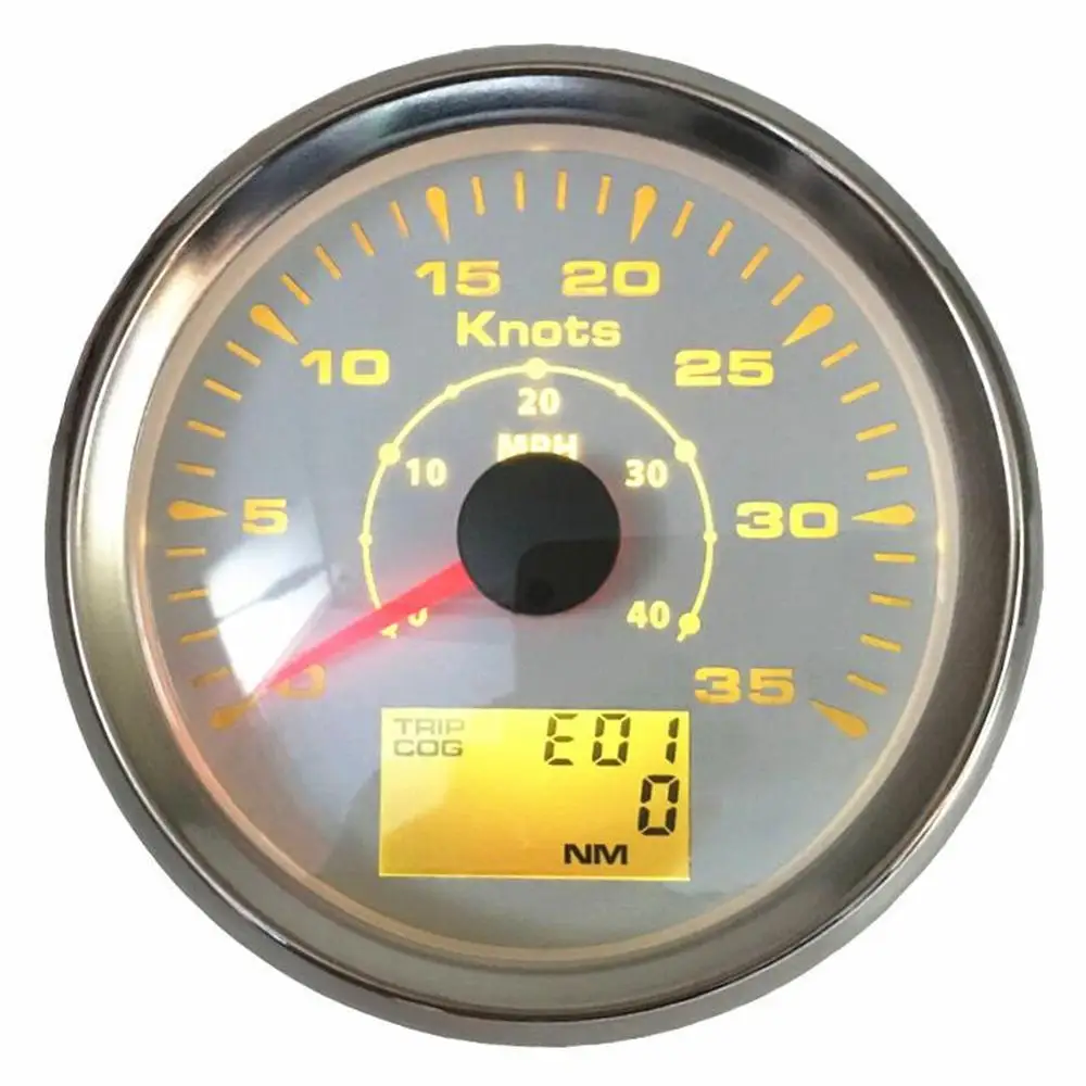 New Style 0 35Knots Marine LCD GPS Speedometers 85mm 0 40MPH Speed