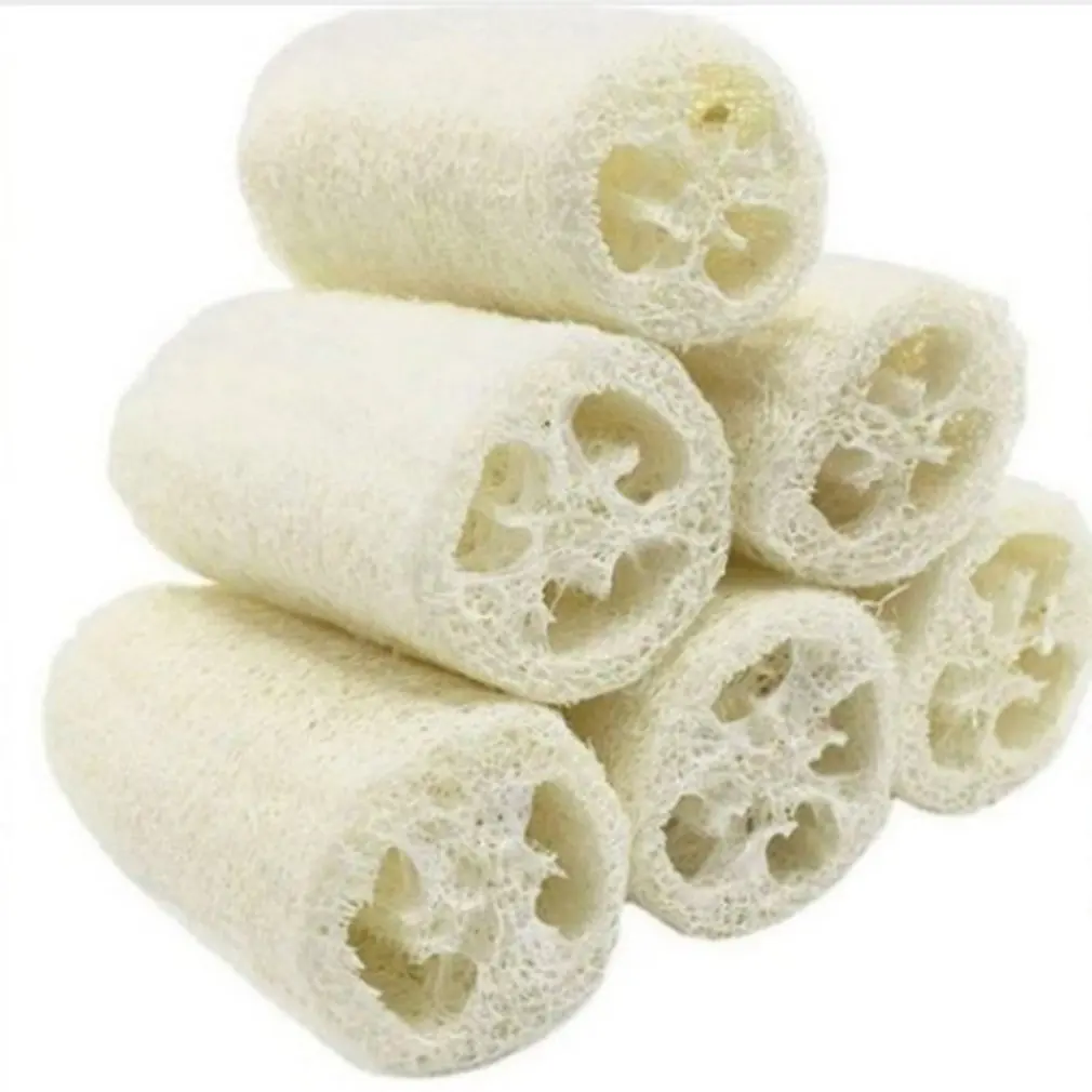 6 шт./компл. Органическая мочалка Loofah Spa отшелушивающая натуральная губка для
