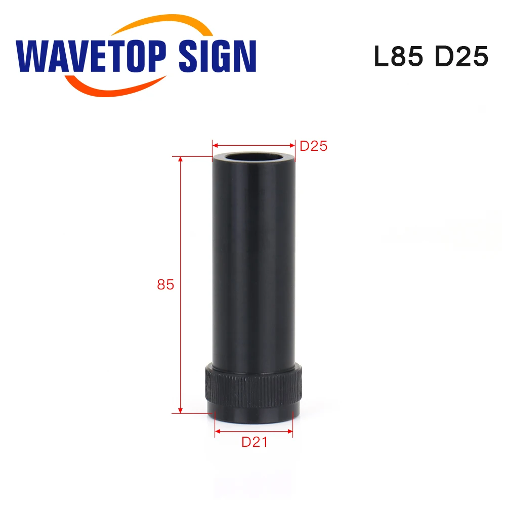 WaveTopSign CO2 Laser Lens Tube Outer Diameter 25mm 21mm for Lens Dia.20mm FL50.8mm Single-head Teeth for CO2 Laser Cutter