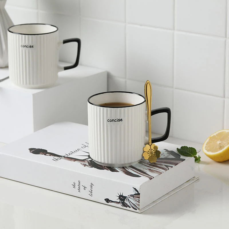 Aesthetic Travel Milk Mug Tea White Kids Minimalist Coffee Plain Nordic Modern Office Hot Chocolate Vaso Cafe Drinkware BY50MU | Дом и сад