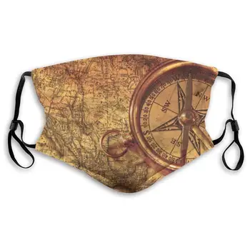 

Law Of The Compass Navigation Printed Dust Mouth Mask With Replaceable Filter, Reusable Breathable Mask For Women And Men